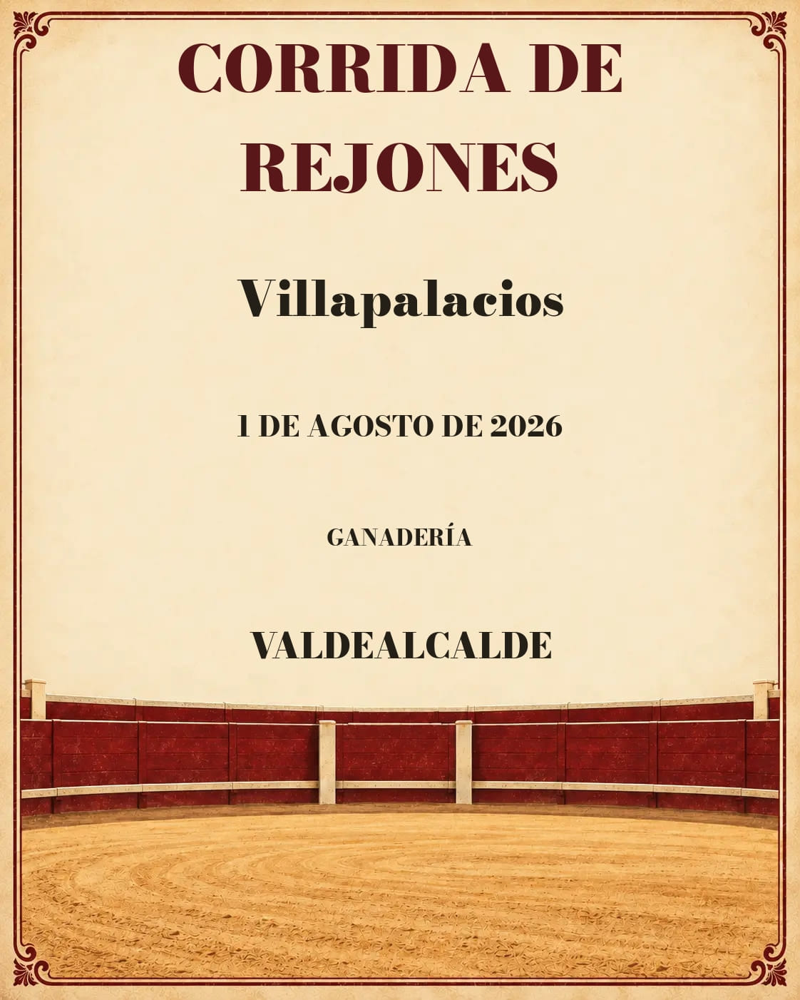Rejones desde Villapalacios, certamen 'Promesas del rejoneo' (01/08/2026). Villapalacios. 2026-08-01. Valdealcalde