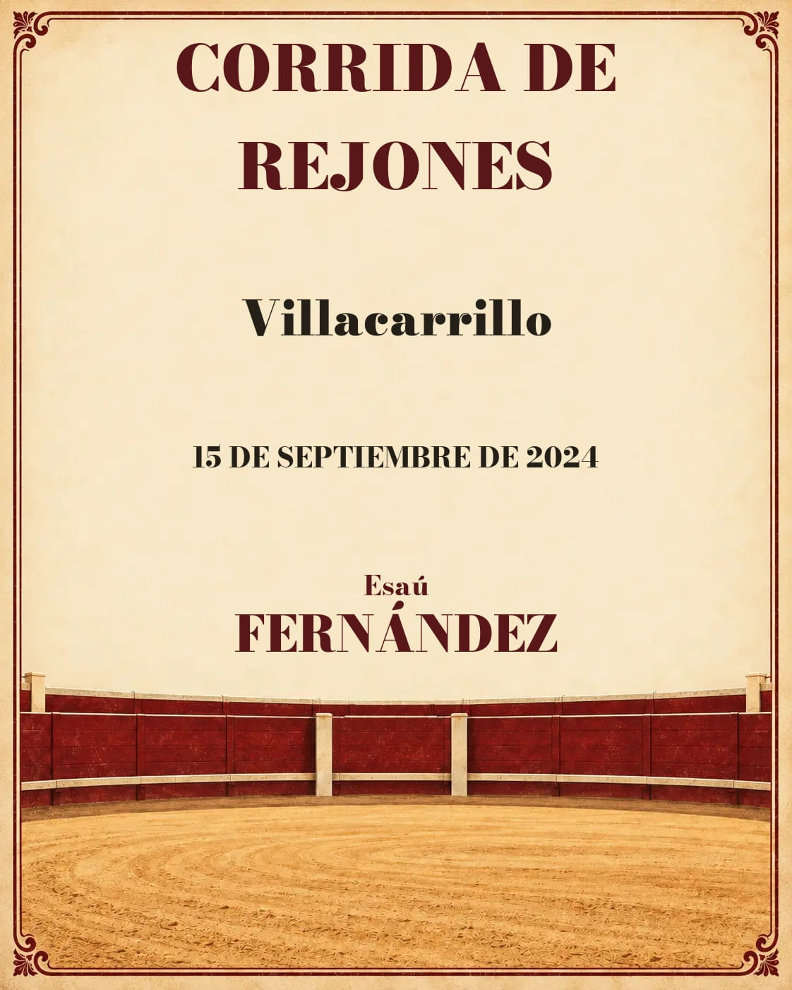 III Corrida de Toros Pictórica del Aceite | Villacarrillo, Jaén. Villacarrillo. 2024-09-15. Esaú Fernández