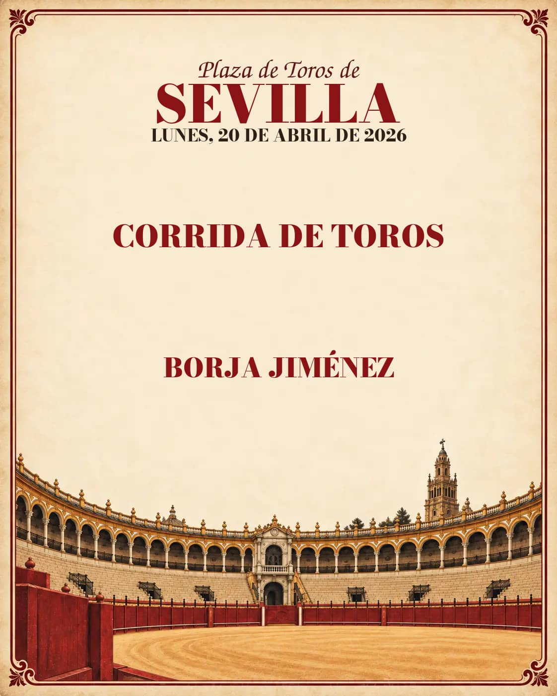 Feria de Abril de Sevilla 2026 · 20 de abril. Sevilla. 2026-04-20. Borja Jiménez