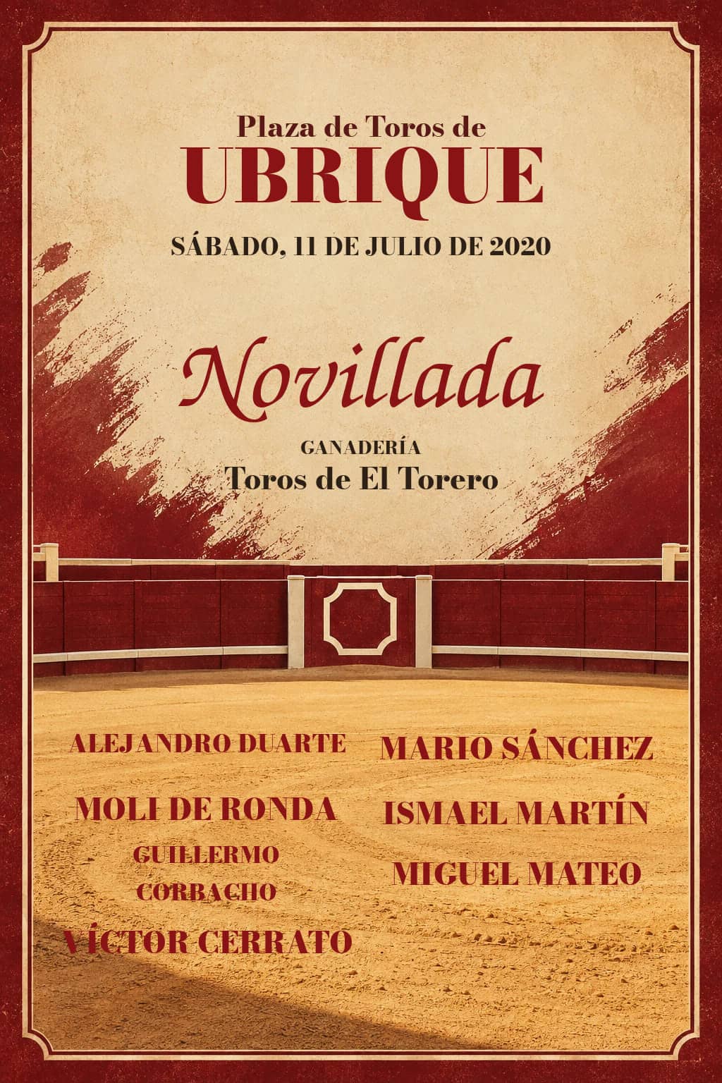 Segunda Selección XXVI Ciclo de Novilladas Escuelas Taurinas | Ubrique, Cádiz. Ubrique. 2020-07-11. Alejandro Duarte, Mario Sánchez, Moli de Ronda, Ismael Martín, Guillermo Corbacho, Miguel Mateo, Víctor Cerrato. Toros de El Torero