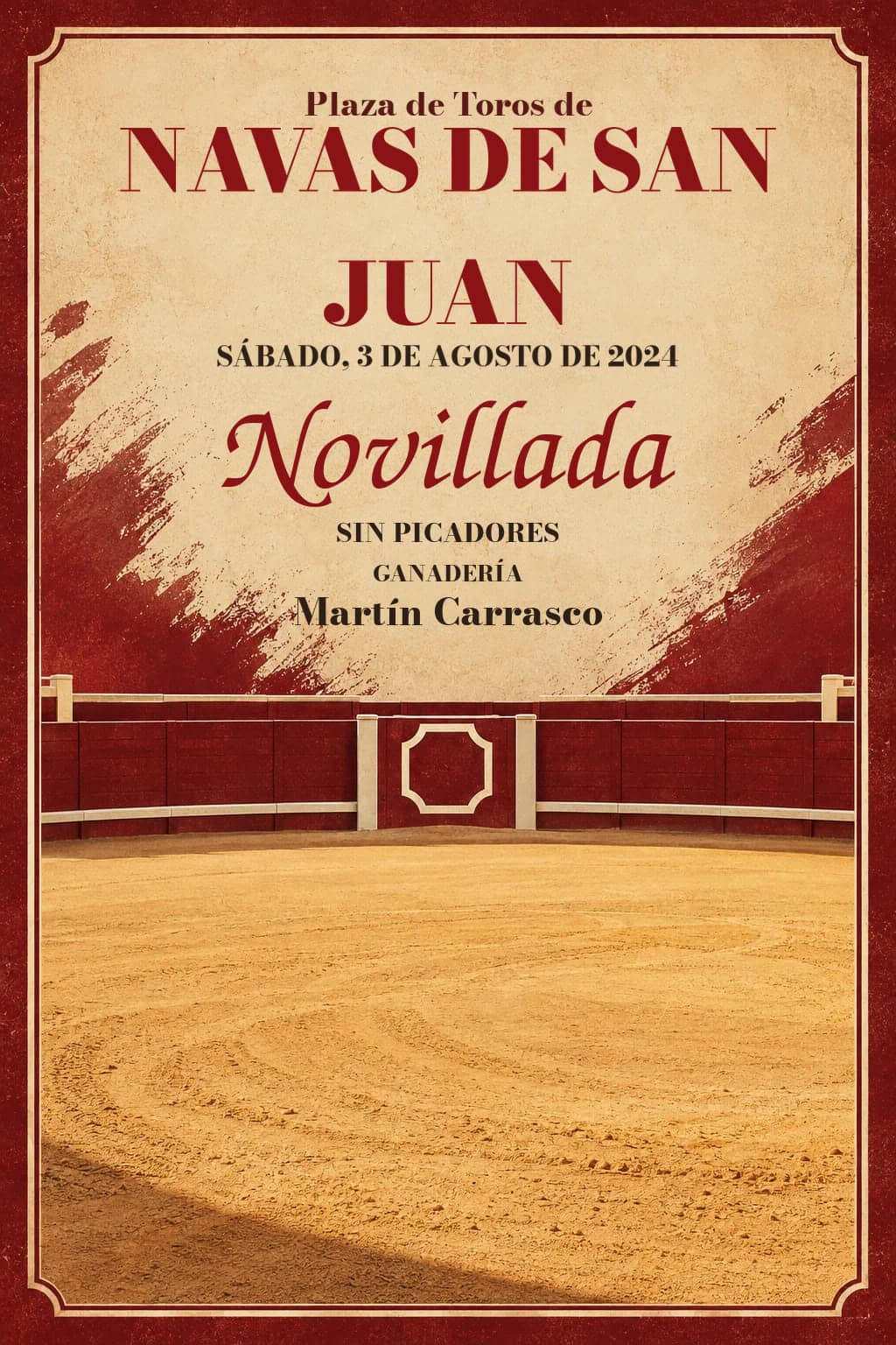 Novillada sin picadores | Navas de San Juan, Jaén. Navas de San Juan. 2024-08-03. Martín Carrasco