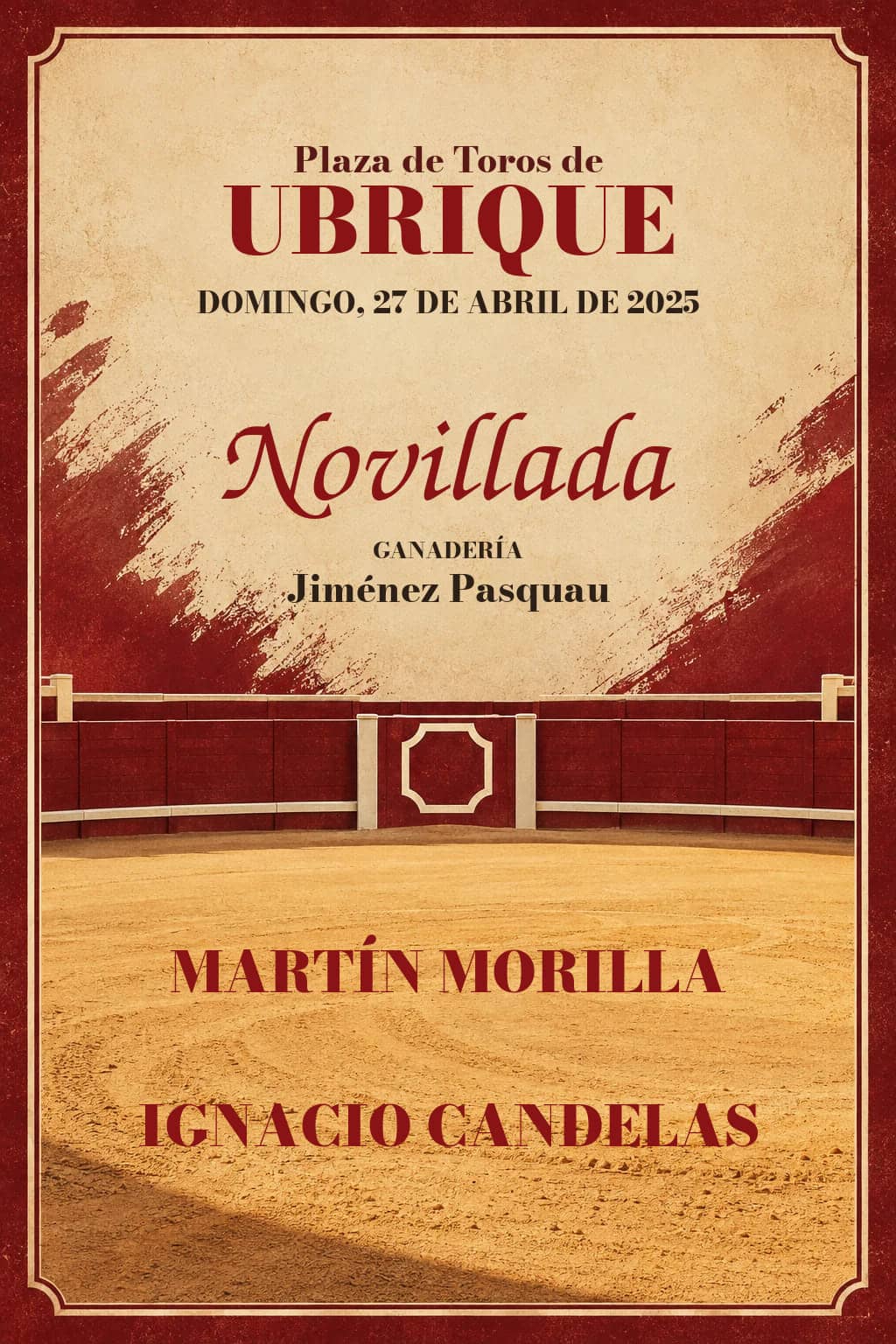 Novillada desde Ubrique, Cádiz. Ubrique. 2025-04-27. Martín Morilla, Ignacio Candelas. Jiménez Pasquau