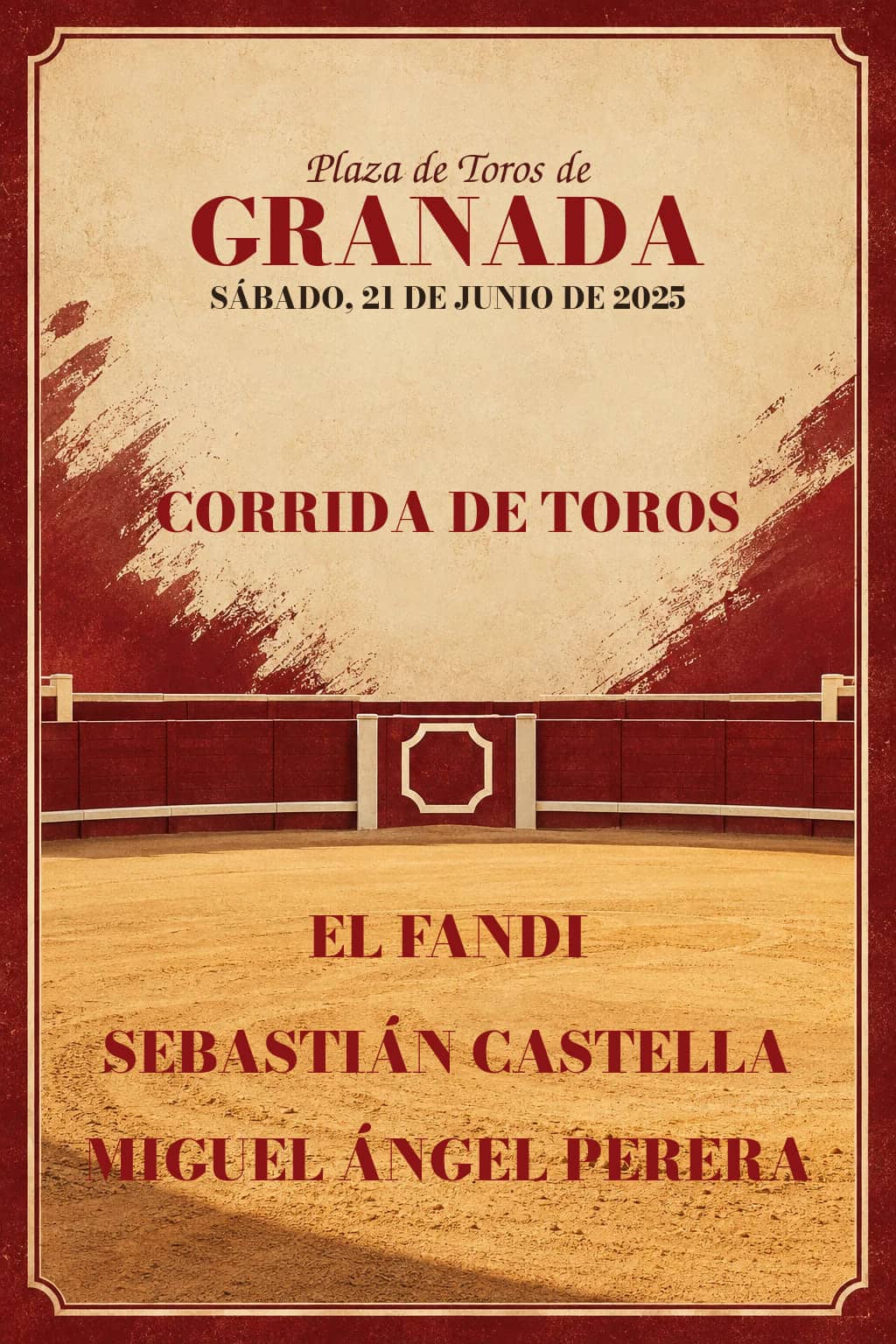 Feria del Corpus Christi | Granada. Granada. 2025-06-21. El Fandi, Sebastián Castella, Miguel Ángel Perera