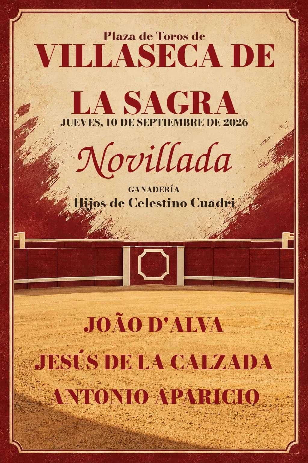 Alfarero de Oro desde Villaseca de la Sagra (10/09/2026). Villaseca de la Sagra. 2026-09-10. João D'Alva, Jesús de la Calzada y Antonio Aparicio. Hijos de Celestino Cuadri