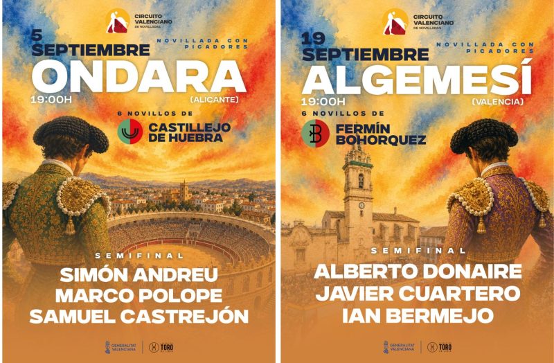 Algemesí y el torero, en el cartel oficial de la semifinal del Circuito Valenciano.