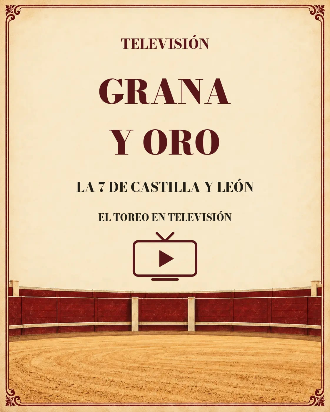 Grana y Oro · La 7 de Castilla y León · Televisión. Cartela del programa.